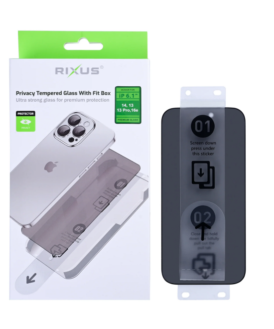 iPhone 13 / 13 Pro / 14 / 16e / 17e Privacy panssarilasi