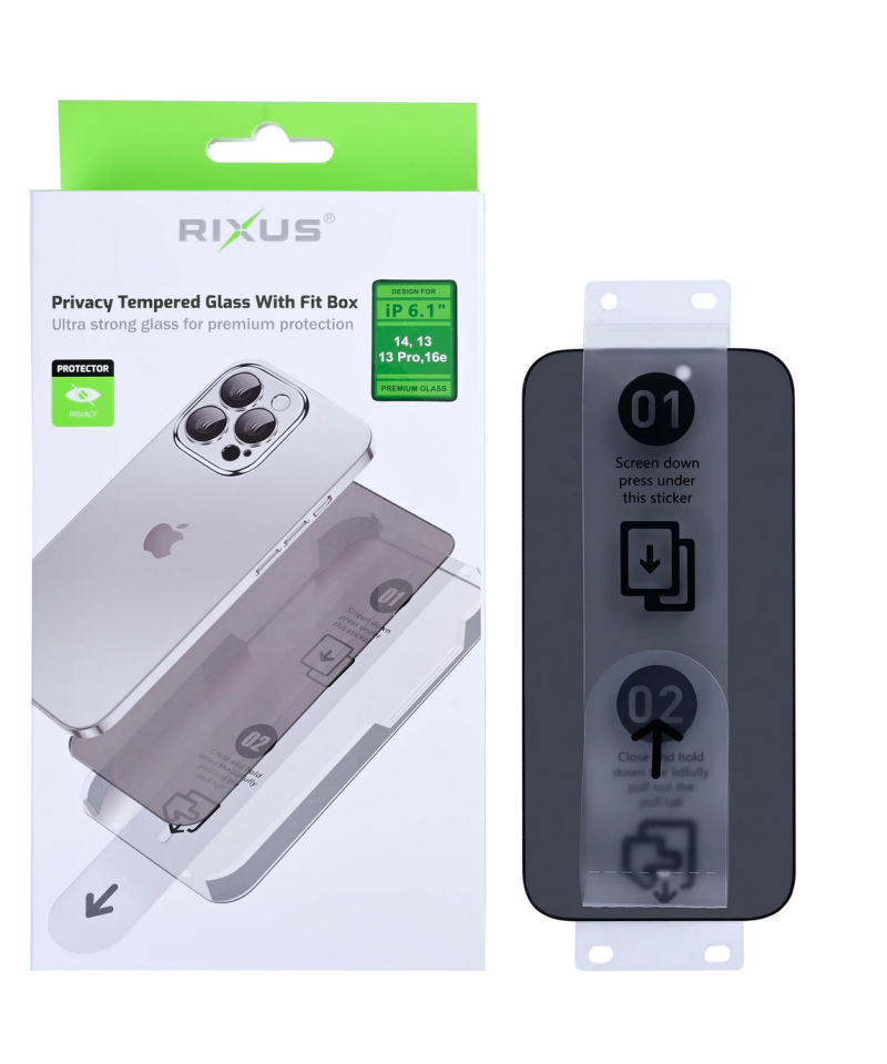 iPhone 13 / 13 Pro / 14 / 16e / 17e Privacy panssarilasi