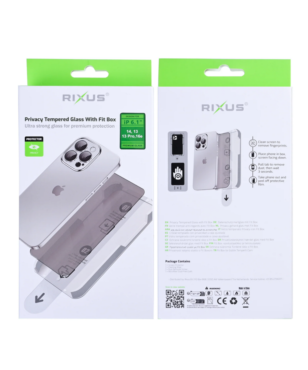 iPhone 13 / 13 Pro / 14 / 16e / 17e Privacy panssarilasi