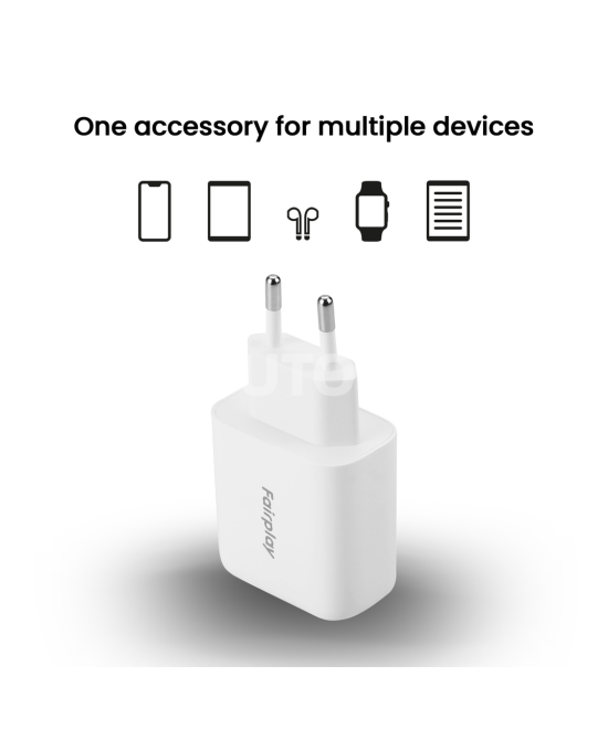 65W USB-A + USB-C -pikalaturi (Fairplay)