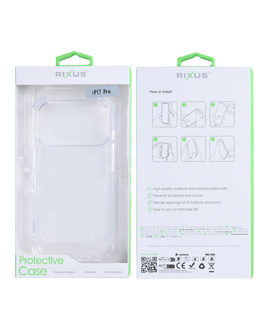 iPhone 17 Pro -läpinäkyvä MagSafe-suojakuori (Rixus)
