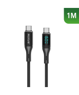 USB-C–USB-C -kaapeli 60 W LED-näytöllä (Rixus)