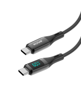 USB-C–USB-C -kaapeli 60 W LED-näytöllä (Rixus)
