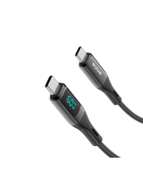 USB-C–USB-C -kaapeli 60 W LED-näytöllä (Rixus)