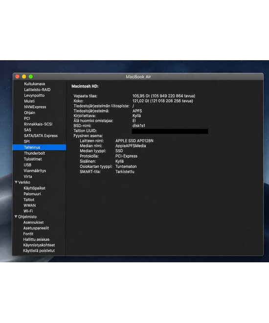 MacBook Air Retina 13" 2019 8/128 Gt – kulta