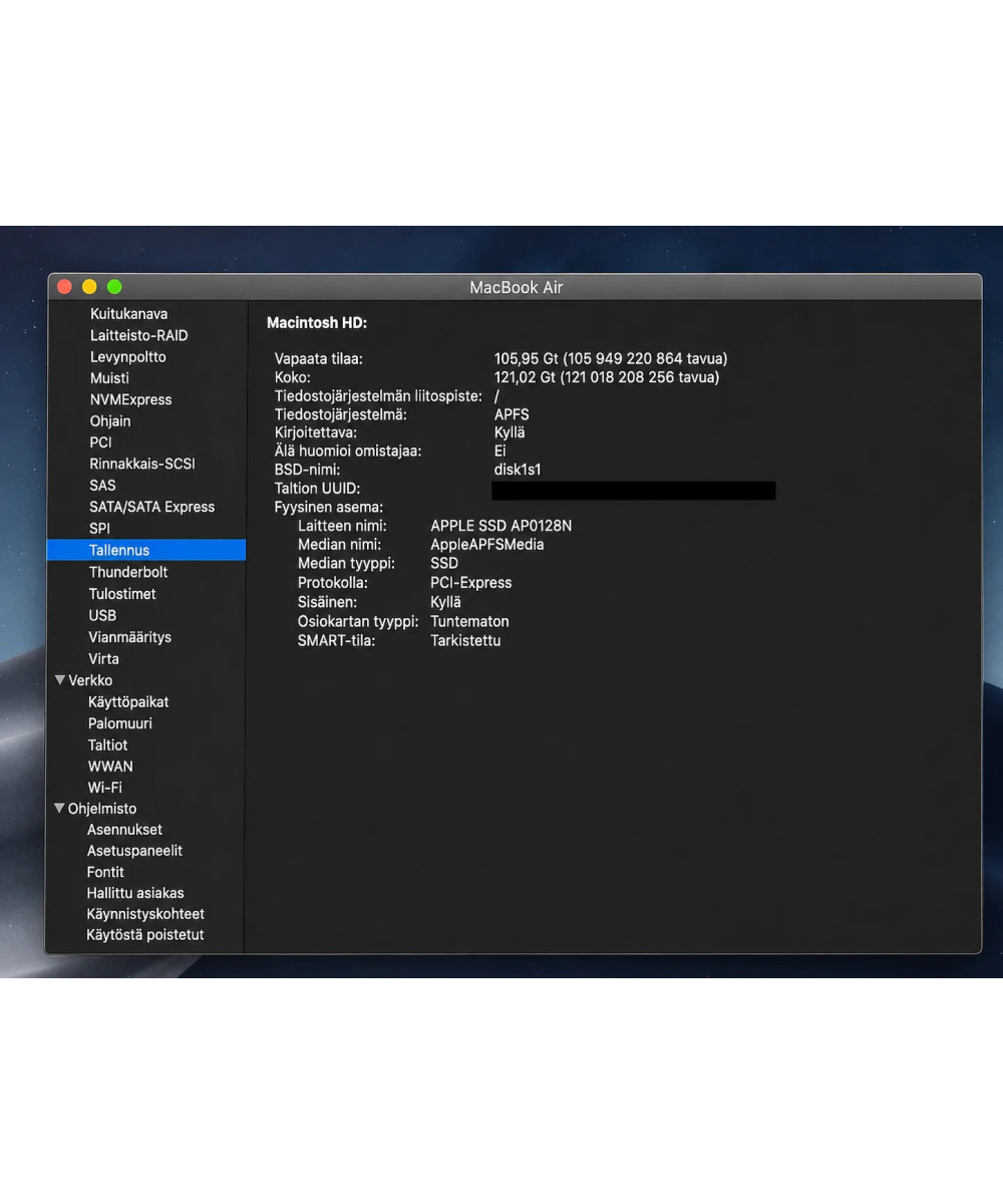 MacBook Air Retina 13" 2019 8/128 Gt – kulta