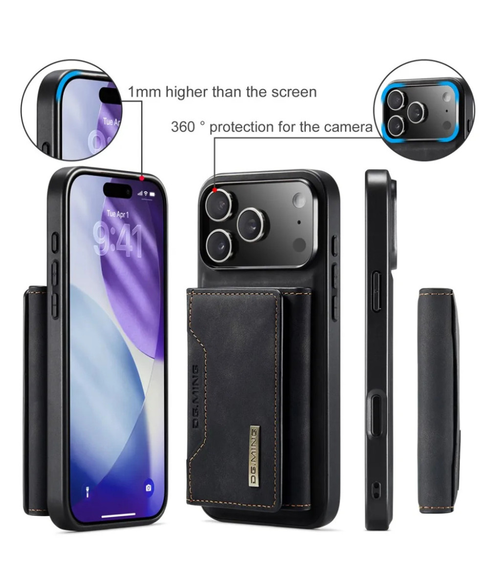 iPhone 18 Pro / 17 Pro suojakuori irrotettavalla lompakolla